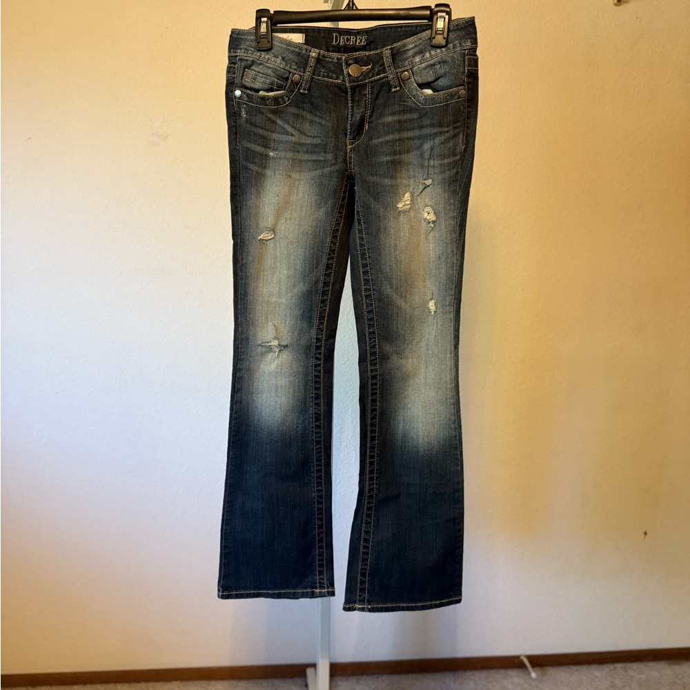 Decree‎ Blue Boot Cut Jeans with Gradient Fading